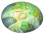 Easter egg with the sign of the Dove by Kathy Rice Grimm